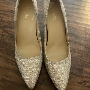 Michael Kors— 8, metallic gold heels